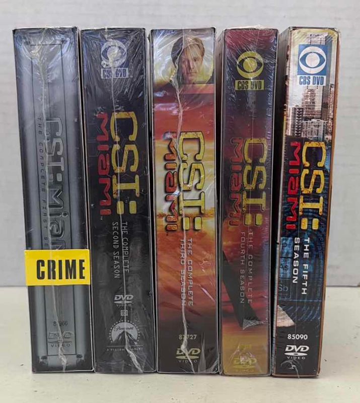 Photo 1 of CSI MIAMI ONE THROUGH FIFTH SEASON SETS DVDS FACTORY SEALED