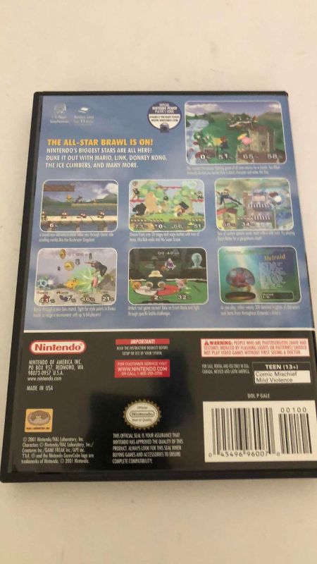 Photo 1 of NINTENDO GAME CUBE SUPER SMASH BROTHERS MELEE VIDEO GAME