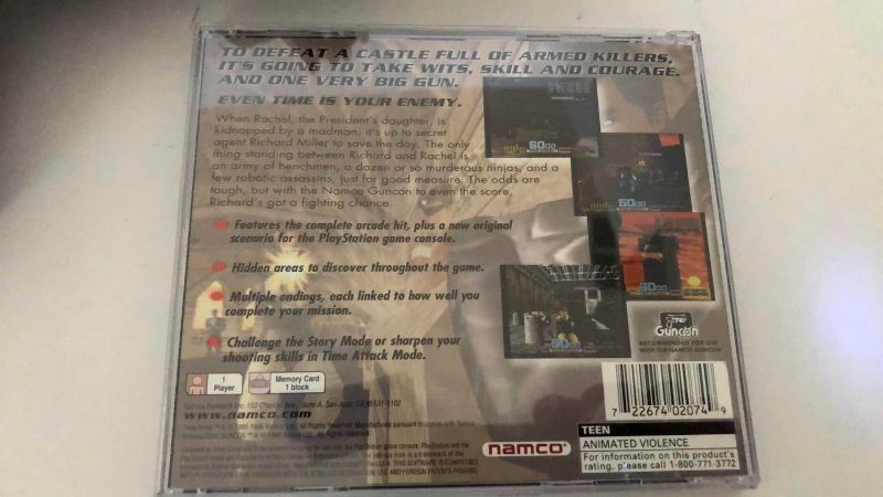 Photo 1 of SONY PLAYSTATION ONE NAMCO GUN AND TIME CRISIS VIDEO GAME