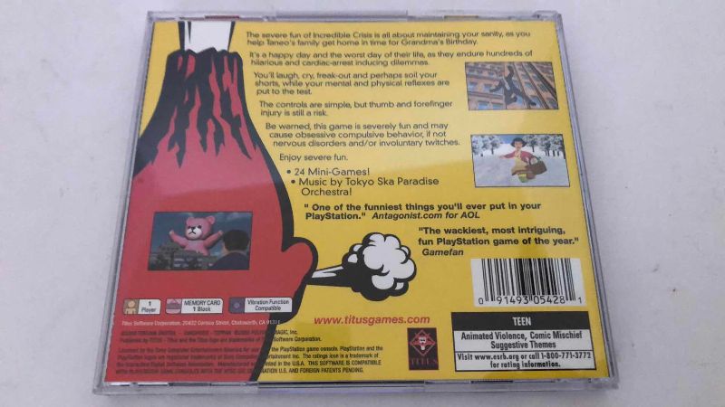 Photo 1 of SONY PLAYSTATION ONE INCREDIBLE CRISIS VIDEO GAME