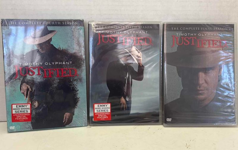 Photo 1 of JUSTIFIED FIRST THROUGH THE FINAL SEASON DVDS