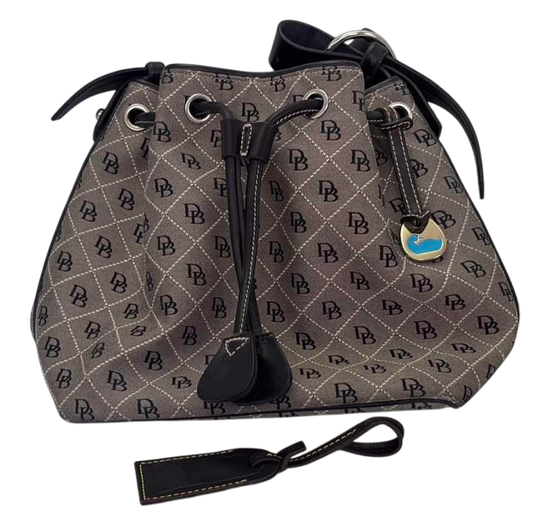 Photo 1 of VINTAGE DOONEY AND BOURKE BUCKET BAG WITH DUST COVER