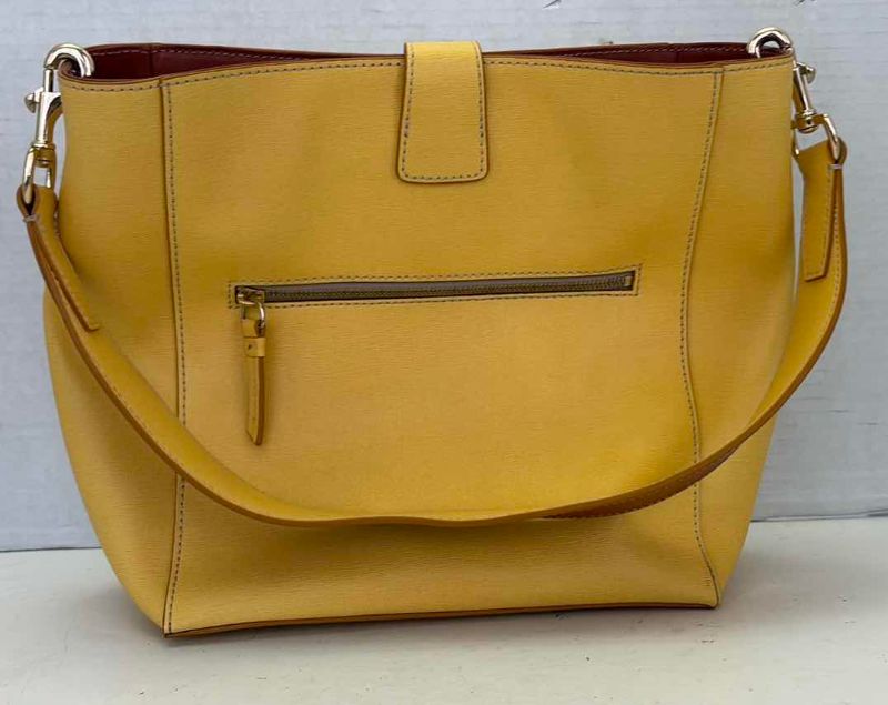 Photo 1 of DOONEY AND BURKE SAFFIANO LEATHER SHOULDER BAG ASHBY WITH WRISTLET, KEY CHAIN, AND DUSTCOVER