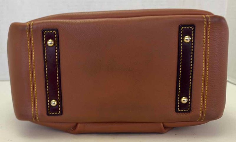 Photo 1 of DOONEY AND BOURKE BROWN LEATHER TASSEL SHOULDER BAG PURSE WITH DUSTCOVER