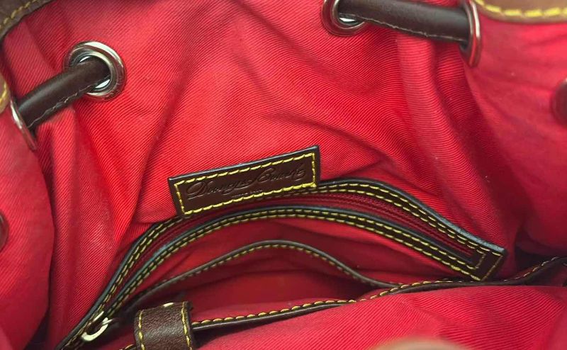 Photo 1 of DOONEY AND BOURKE BROWN LEATHER TASSEL SHOULDER BAG PURSE WITH DUSTCOVER