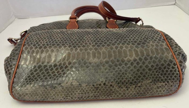 Photo 1 of DOONEY AND BOURKE PYTHON SATCHEL WITH DUSTCOVER