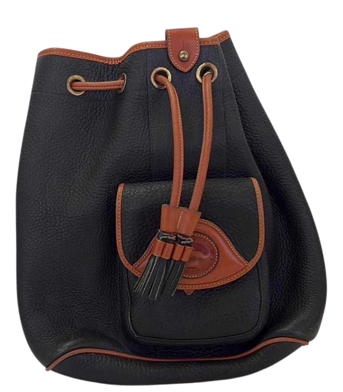 Photo 1 of VINTAGE DOONEY AND BOURKE IVY GREEN DRAWSTRING BAG WITH DUSTCOVER