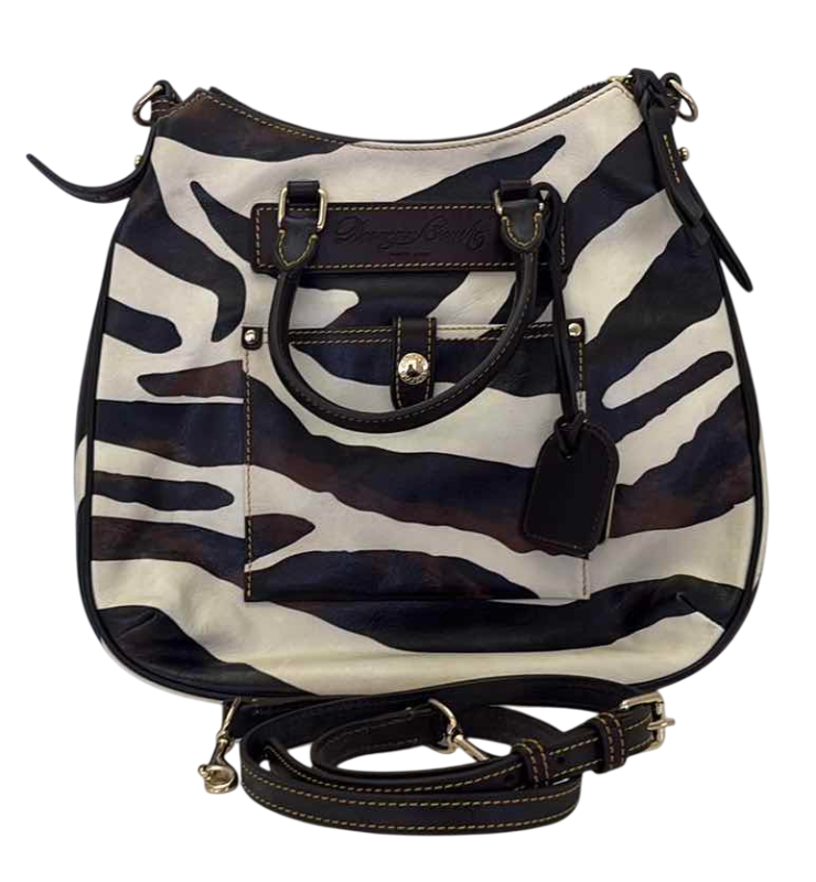 Photo 1 of DOONEY AND BOURKE ZEBRA PRINT SHOULDER BAG WITH DUSTCOVER