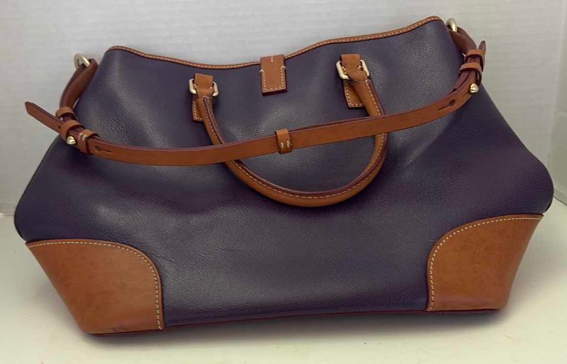 Photo 1 of DOONEY AND BOURKE LARGE PLUM SHOULDER BAG WITH SMALL COIN PURSE AND DUST COVER