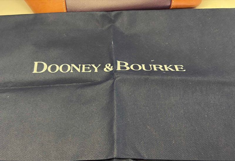 Photo 1 of DOONEY AND BOURKE LARGE PLUM SHOULDER BAG WITH SMALL COIN PURSE AND DUST COVER