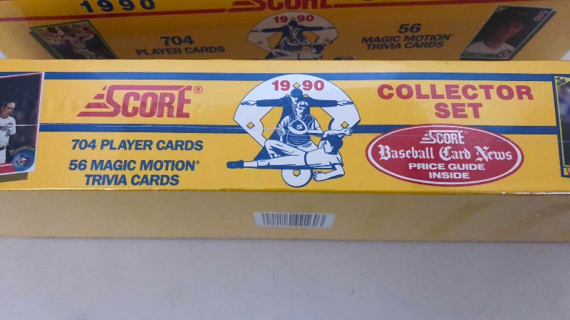 Photo 1 of 2-1990 SCORE MLB BASEBALL FACTORY SEALED SETS
