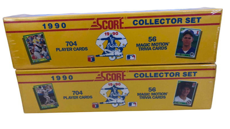 Photo 1 of 2-1990 SCORE MLB BASEBALL FACTORY SEALED SETS