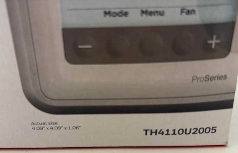 Photo 1 of HONEYWELL HOME T4 PRO PROGRAMMABLE THERMOSTAT MODEL NUMBER TH4110U2005