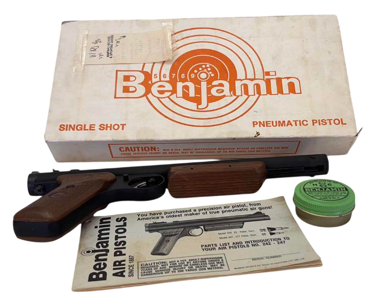 Photo 1 of VINTAGE BENJAMIN HB17 PELLET/BB GUN WITH PELLETS
