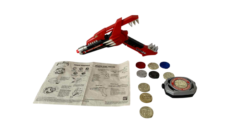 Photo 1 of 1993 MIGHTY MORPHIN POWER RANGERS LEGACY BLADE BLASTER WITH COINS