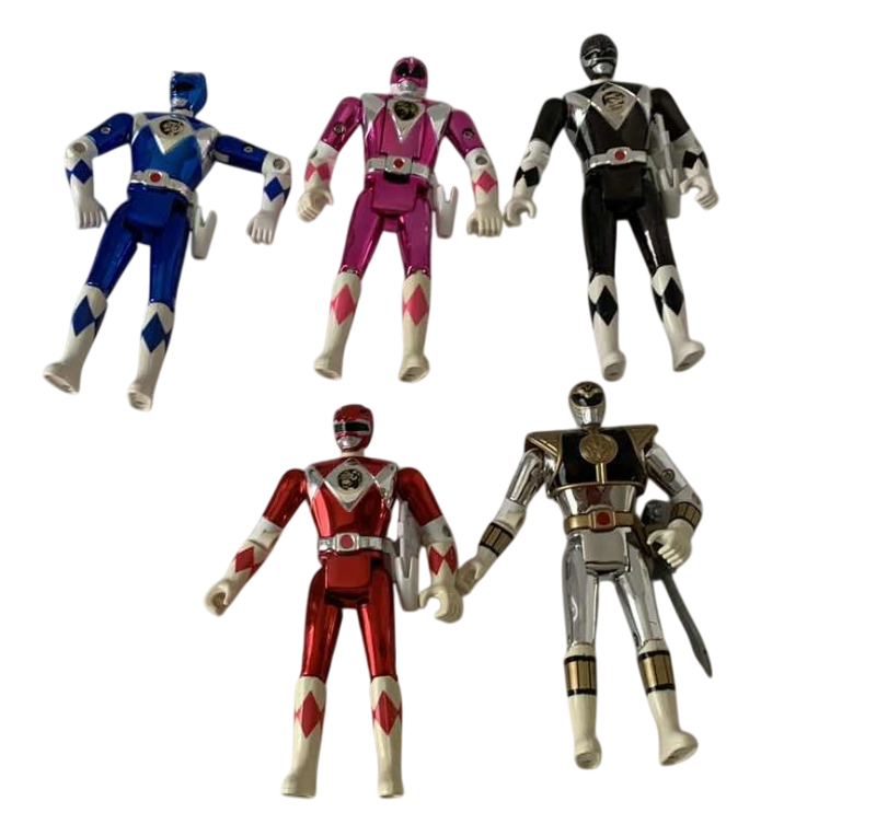 Photo 1 of 5 1/2” METALLIC MIGHTY MORPHIN POWER RANGERS ACTION FIGURES