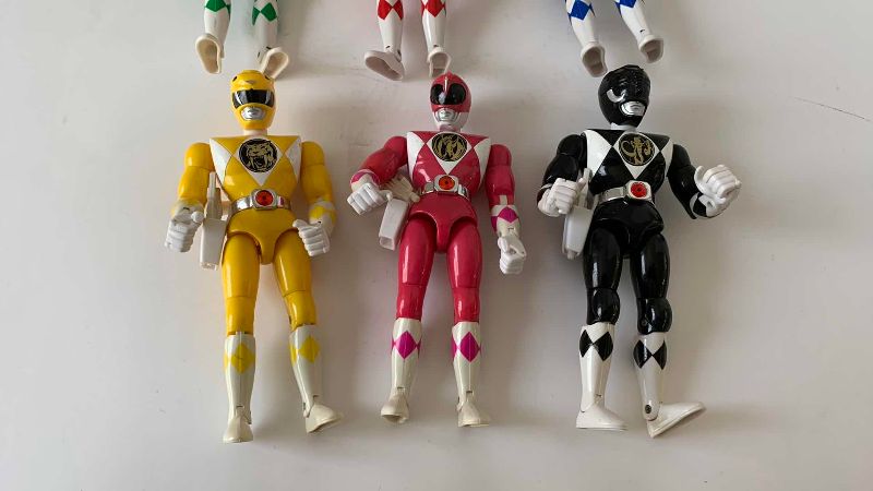 Photo 1 of 8” MIGHTY MORPHIN POWER RANGERS ACTION FIGURE SET