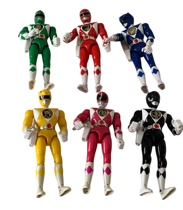 Photo 1 of 8” MIGHTY MORPHIN POWER RANGERS ACTION FIGURE SET