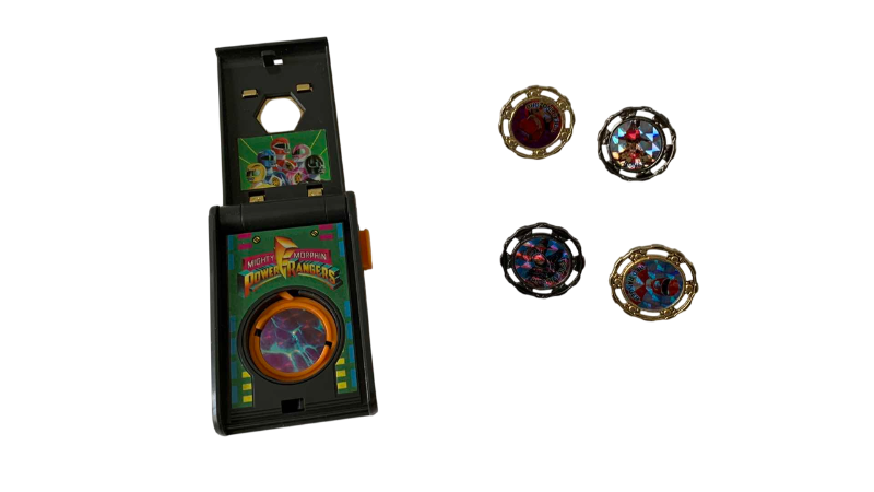Photo 1 of MIGHTY MORPHIN POWER RANGERS SPIN FIGHTERS LAUNCHER AND TOPS