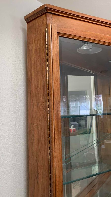 Photo 1 of MIRRORED CURIO CABINET 49” X 15” H 76”