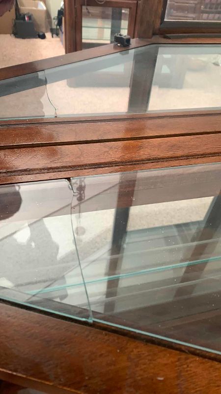 Photo 1 of MIRRORED CURIO CABINET 49” X 15” H 76”