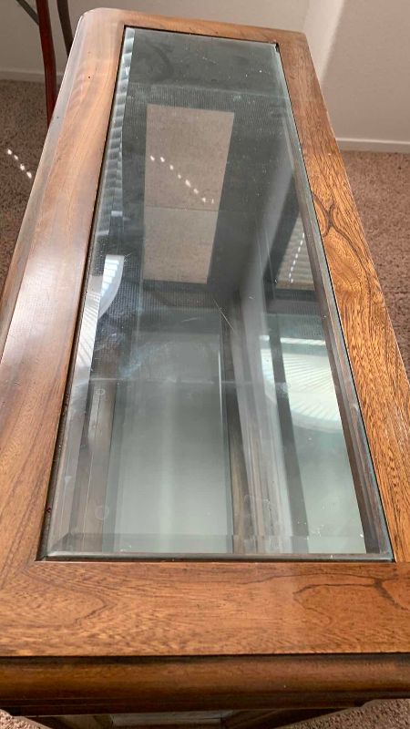 Photo 1 of MIRRORED CURIO CABINET 36” X 14” H 28”