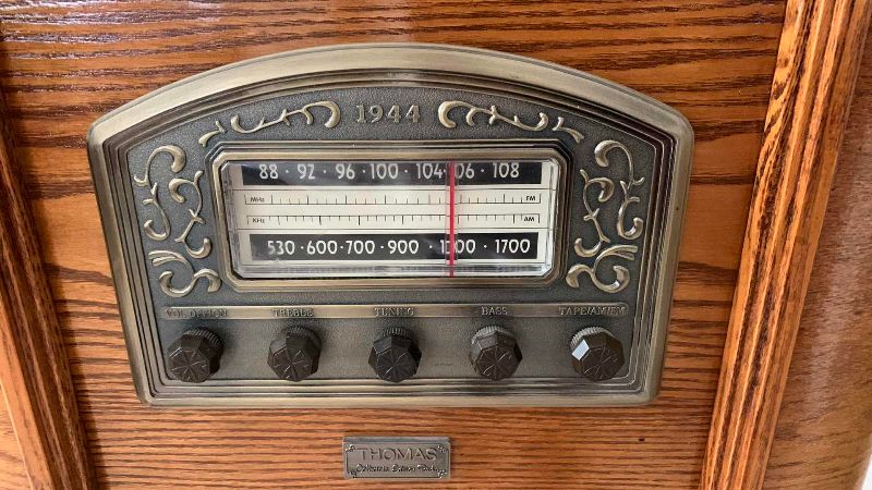 Photo 1 of THOMAS COLLECTORS EDITION RADIO/CASSETTE PLAYER IN WOODEN CABINET 20” X 10” H 36”