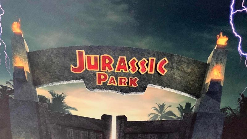 Photo 1 of JURASSIC PARK METAL ARTWORK 19” X 27”