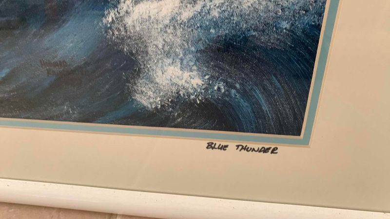 Photo 1 of BLUE THUNDER ORIGINAL OIL PAINTING 21” X 18”