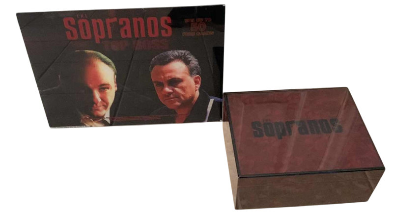 Photo 1 of THE SOPRANOS SHOW GLASS ARTWORK 18” X 13” AND CIGAR STORAGE BOX