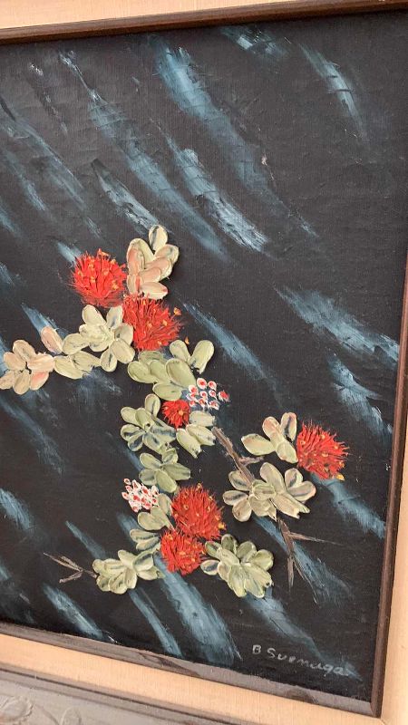 Photo 1 of VINTAGE FLORAL OIL PAINTING SIGNED 20” X 24”