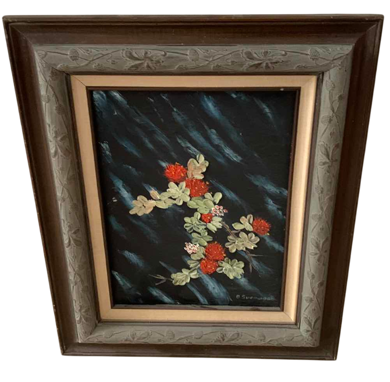 Photo 1 of VINTAGE FLORAL OIL PAINTING SIGNED 20” X 24”