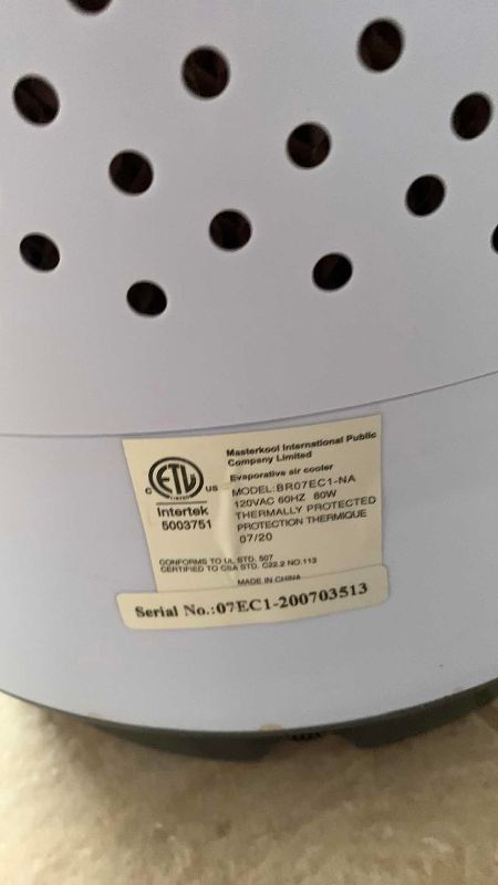 Photo 1 of BRIZA AIR COOLER MODEL BR07 EC1-NA