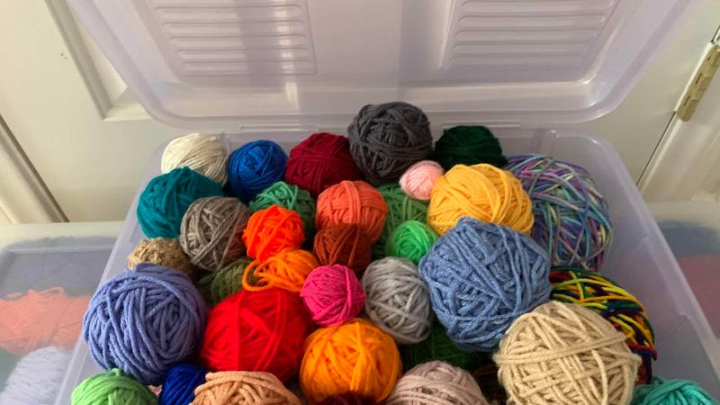 Photo 1 of 2-TUBS OF KNITTING YARN