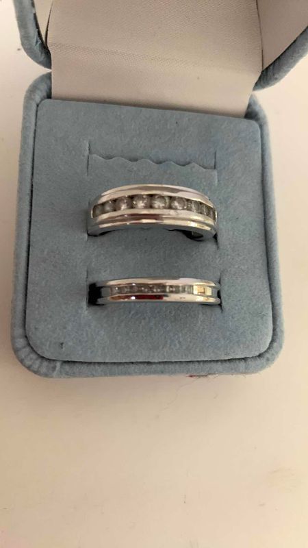 Photo 1 of ENGAGEMENT RING SET FAUX DIAMONDS