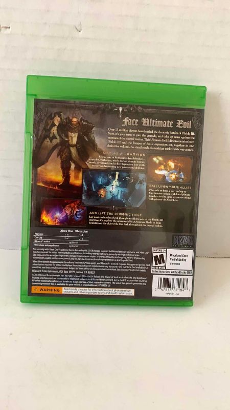 Photo 1 of XBOX ONE DIABLO REAPER OF SOULS ULTIMATE EVIL EDITION