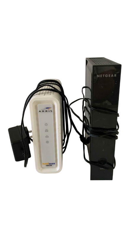 Photo 1 of ARRIS SURFBOARD SN8200 CABLE MODEM DOCSIS 3.1 AND A NETGEAR ROUTER MODEL WNR-2000