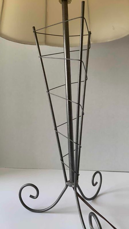 Photo 1 of VINTAGE INDUSTRIAL MODERN METAL LAMP 29”