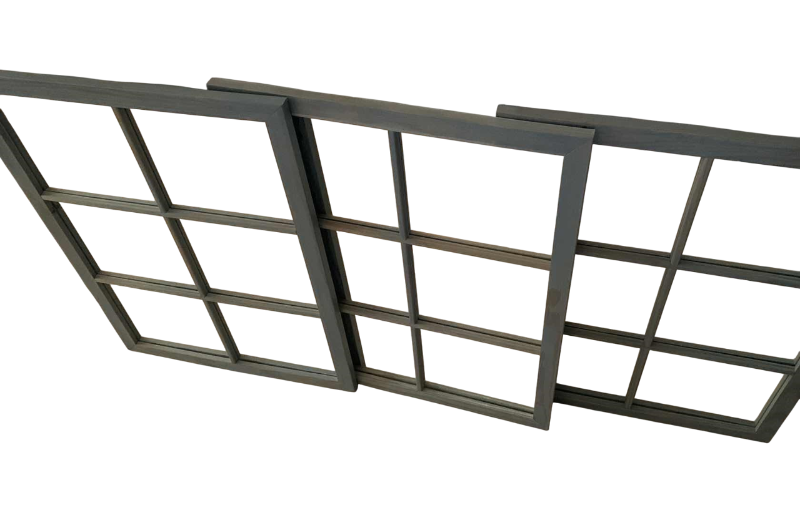 Photo 1 of 3-STANLEY BLUE WASH WINDOW PANE MIRRORS 24” X 33”
