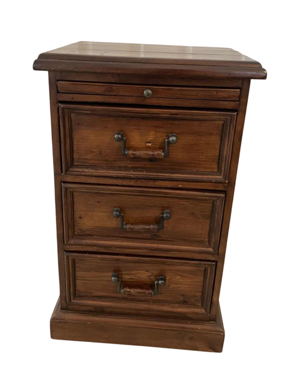 Photo 1 of VINTAGE MID-CENTURY HAMMERY WOOD END TABLE 18” X 15” H 29”