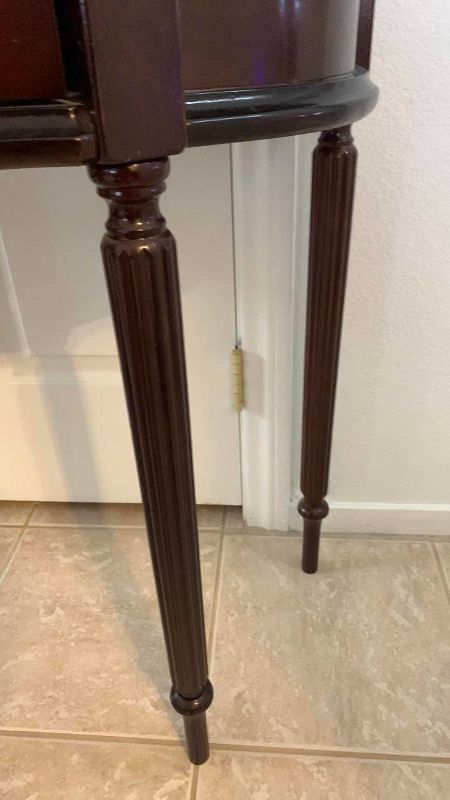 Photo 1 of BOMBAY COMPANY MAHOGANY CONSOLE ENTRY HALL TABLE 32” X 16 H 30”