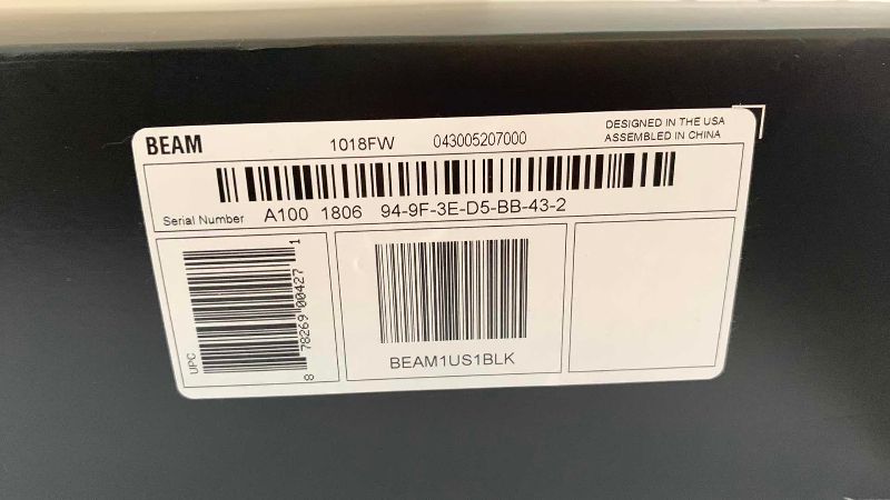 Photo 1 of SONOS BEAM 1 SMART SOUND BAR APPLE AIRPLAY 2 VOICE ENABLED