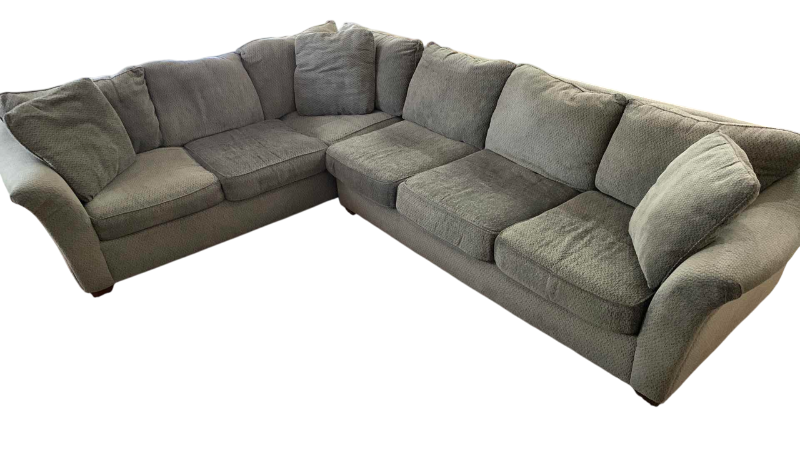 Photo 1 of L SHAPED CLOTH SOFA 88” X 113” H 29”