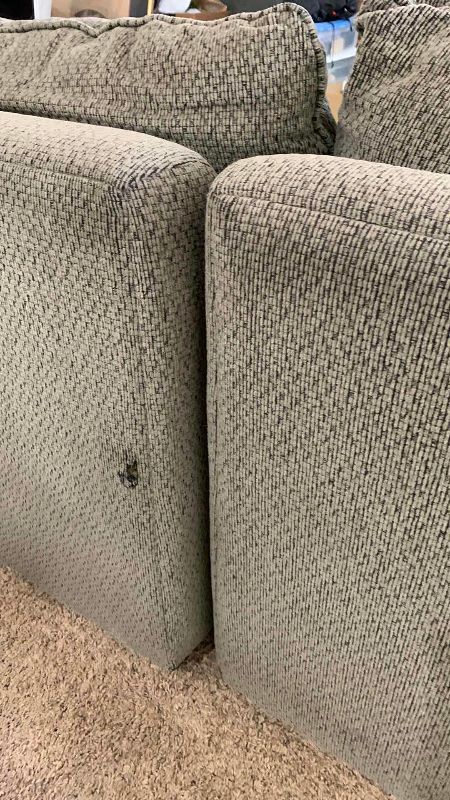 Photo 1 of L SHAPED CLOTH SOFA 88” X 113” H 29”
