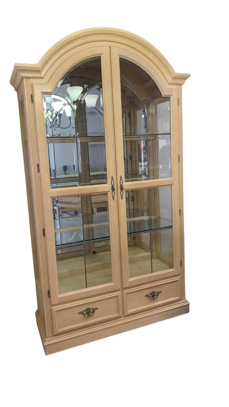 Photo 1 of BEVELED GLASS CURIO CABINET 48” X 18” H 84”
