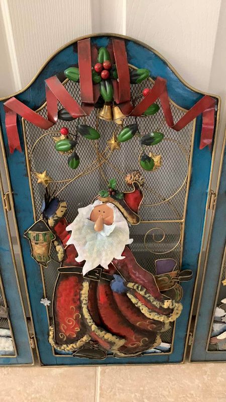 Photo 1 of CHRISTMAS FIREPLACE SCREEN 39” X 26”