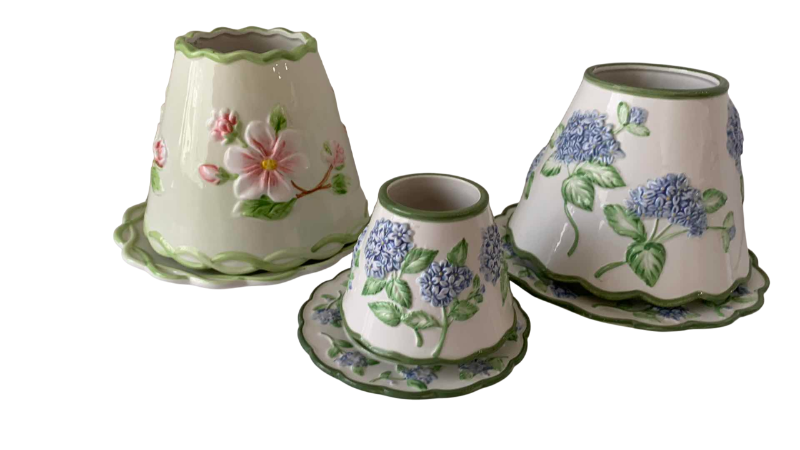 Photo 1 of 3-CERAMIC CANDLE JAR SHADE TOPPERS