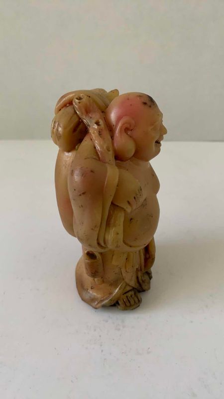 Photo 1 of ANTIQUE IVORY HOTEI FIGURE 4 1/2”