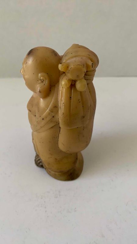 Photo 1 of ANTIQUE IVORY HOTEI FIGURE 4 1/2”