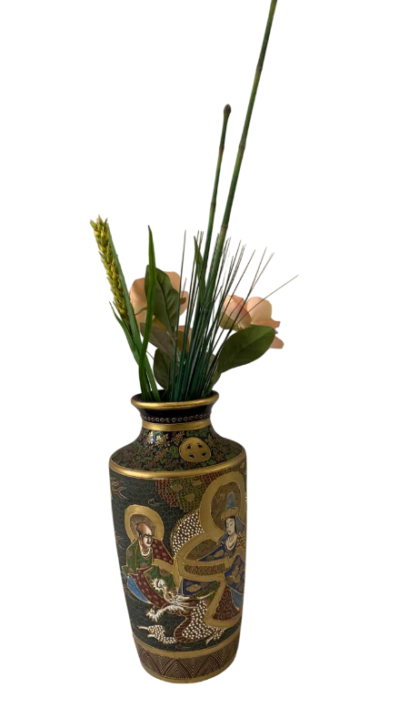 Photo 1 of ANTIQUE SATSUMA VASE 13”